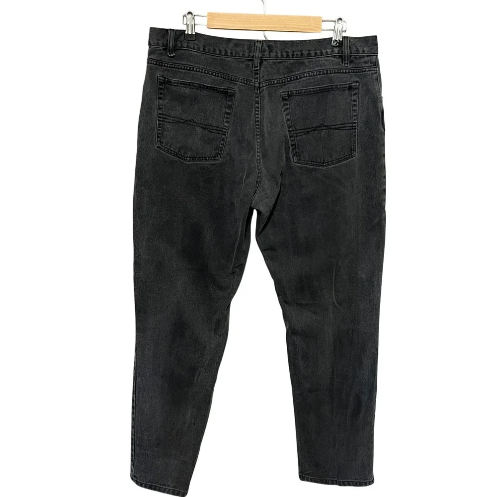 Vtg 90s Bugle Boy Jeans Mens 38x32 Black Denim Pants‎ Relaxed Fit Streetwear